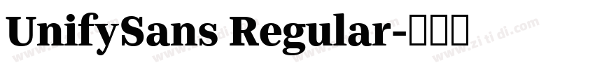 UnifySans Regular字体转换